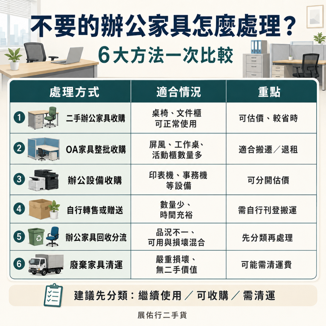台南二手辦公家具收購 不要的辦公家具處理方法