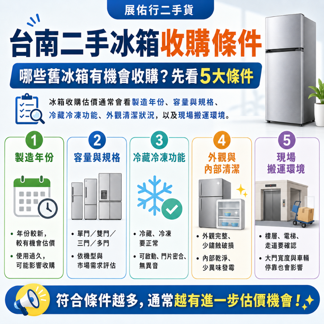 台南二手冰箱收購 二手冰箱收購條件