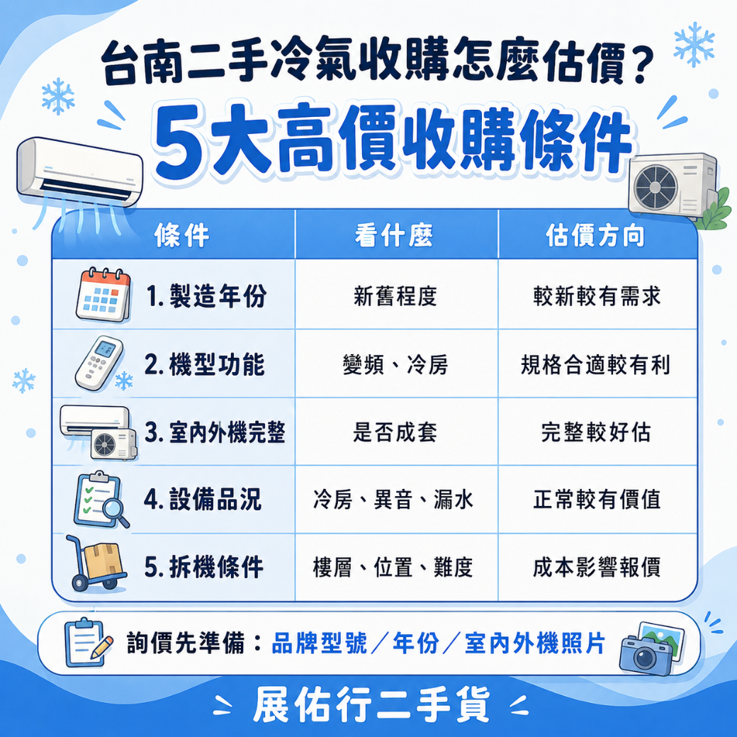 台南二手冷氣收購 台南二手冷氣收購評估標準