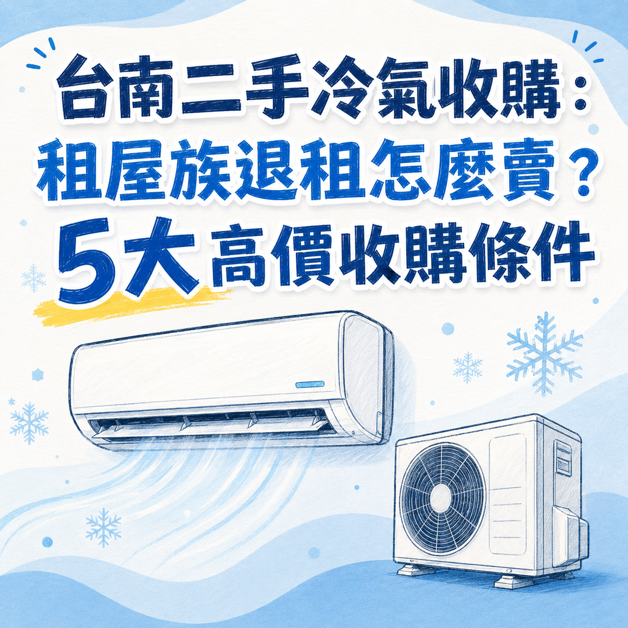 台南二手冷氣收購：租屋族退租怎麼賣？5大高價收購條件