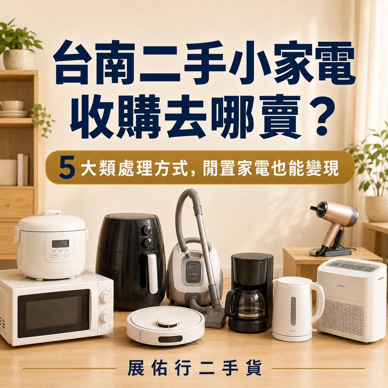 台南二手小家電收購去哪賣？5大類處理方式，閒置家電也能變現