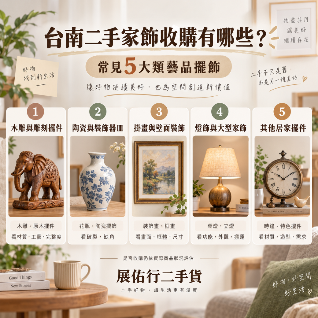 台南二手家飾收購 5大類易品擺飾
